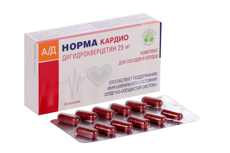 АД НОРМА Кардио Дигидрокверцетин, 0,33 г, 24 шт, капсулы