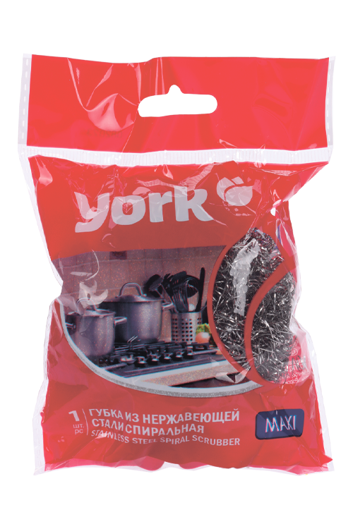 Губка York из нержавеющей стали спиральная Maxi x1