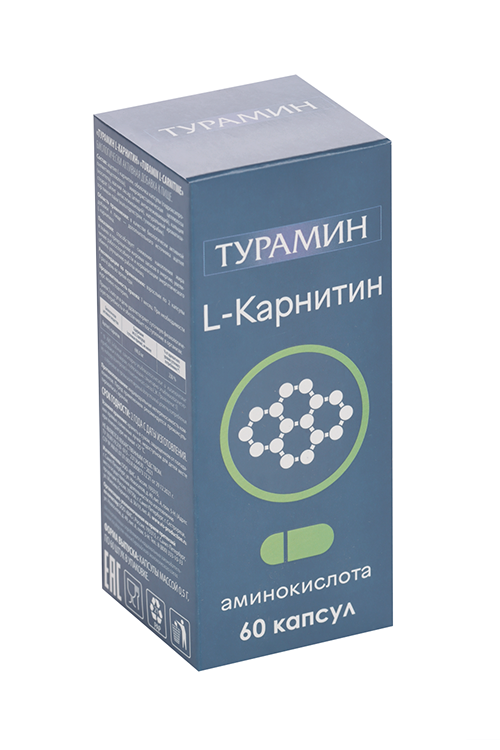 l карнитин турамин 60 капсул Турамин L-Карнитин, 60 шт, капсулы
