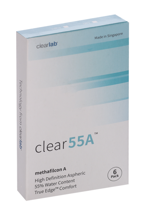 Линзы Clearlab Clear55 А контактные ВС 8.7 DIA 14.5 (диоптрия -6.00), 6 шт