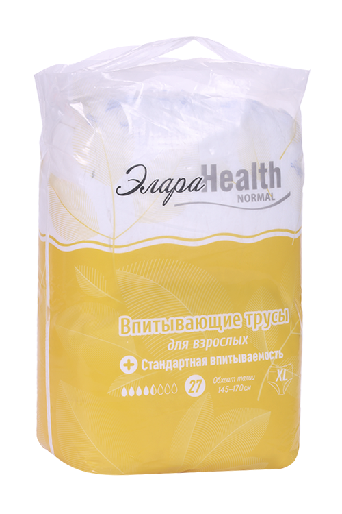 Подгузники-трусики Элара Health Normal д/взрослых впитывающие XL, 27 шт