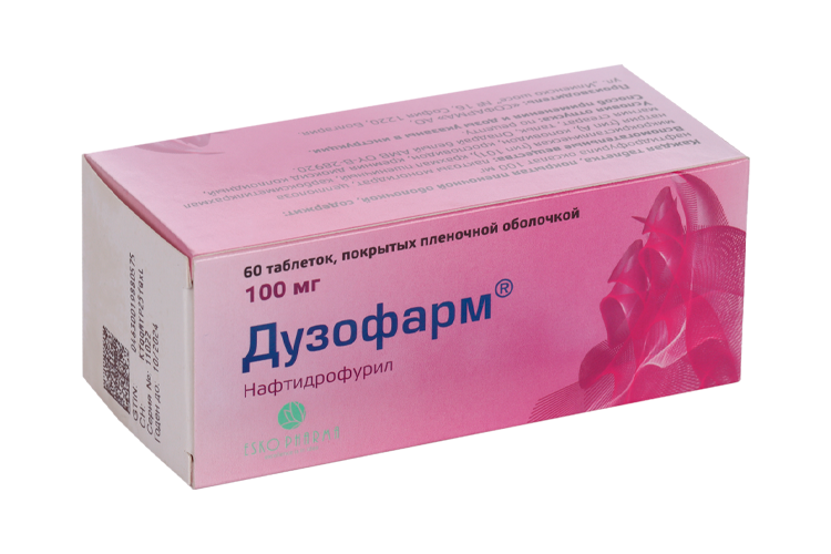 

Дузофарм 100 мг, 60 шт, таблетки покрытые пленочной оболочкой