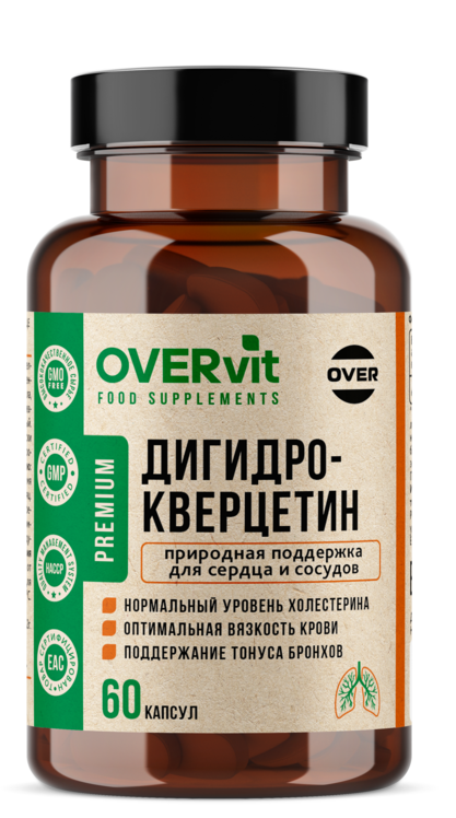 Дигидрокверцетин OVERVit, 60 шт, капсулы