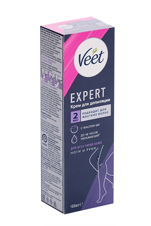 Крем Veet Expert д/депиляции д/всех типов кожи, 100 мл veet expert крем для депиляции для всех типов кожи 100 мл