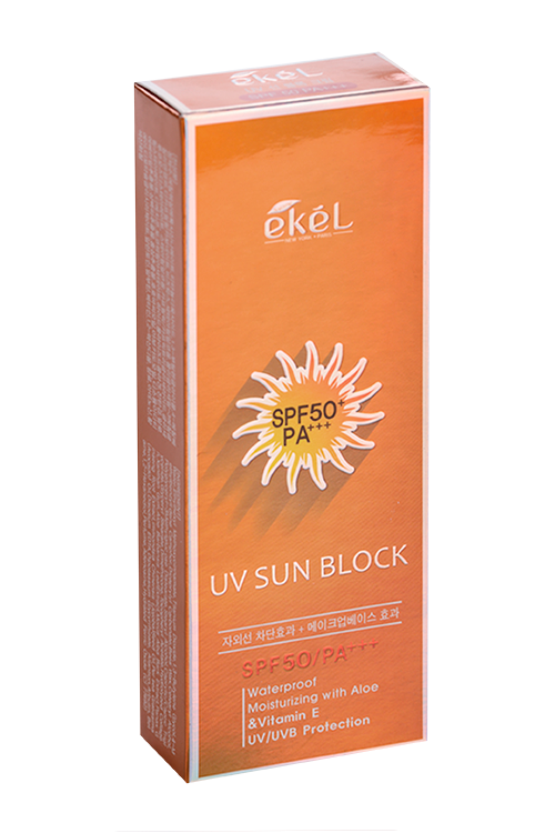 

Крем EKEL с экстр алоэ солнцезащит uv sun block SPF 50/PA+++, 70 мл