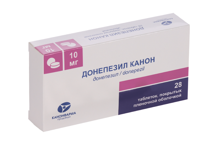 

Донепезил Канон 10 мг, 28 шт, таблетки покрытые пленочной оболочкой
