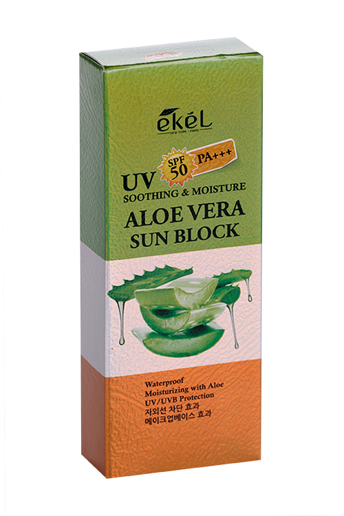 

Крем EKEL с алоэ вера солнцезащит soothing & moisture aloe vera SPF 50/PA+++, 70 мл