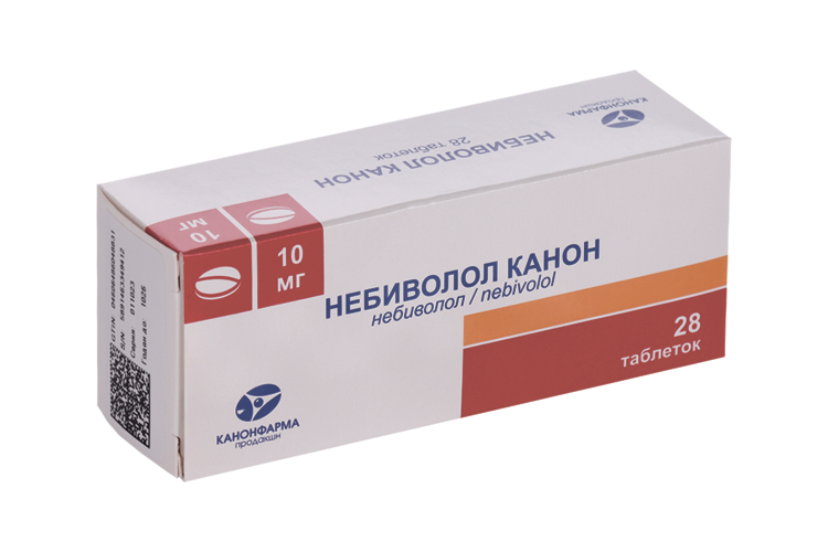 

Небиволол Канон 10 мг, 28 шт, таблетки