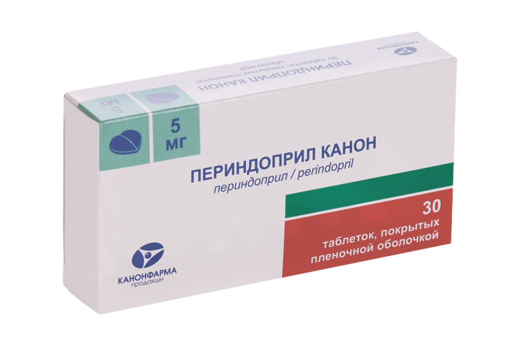 

Периндоприл Канон 5 мг, 30 шт, таблетки покрытые пленочной оболочкой