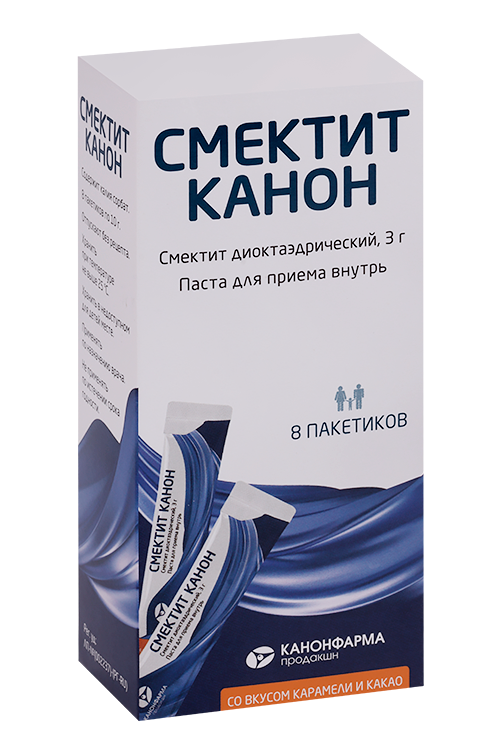 

Смектит Канон 3 г, 8 шт, паста для приема внутрь