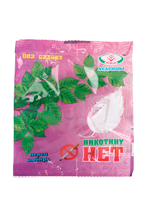 

Леденцы Вулкан Никотину НЕТ б/сахара с экстр перца/имбиря, 30 г, пакет
