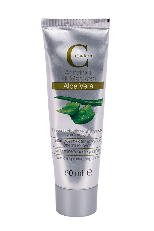 Маска Claderm Aloe Vera глиняная д/лица, 50 мл