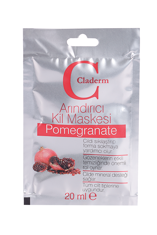 Маска Claderm Pomegranate глиняная д/лица, 20 мл