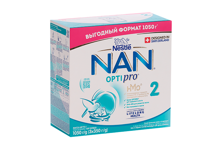 Смесь NAN2 Optipro молочная сухая (3х350г), 1050 г