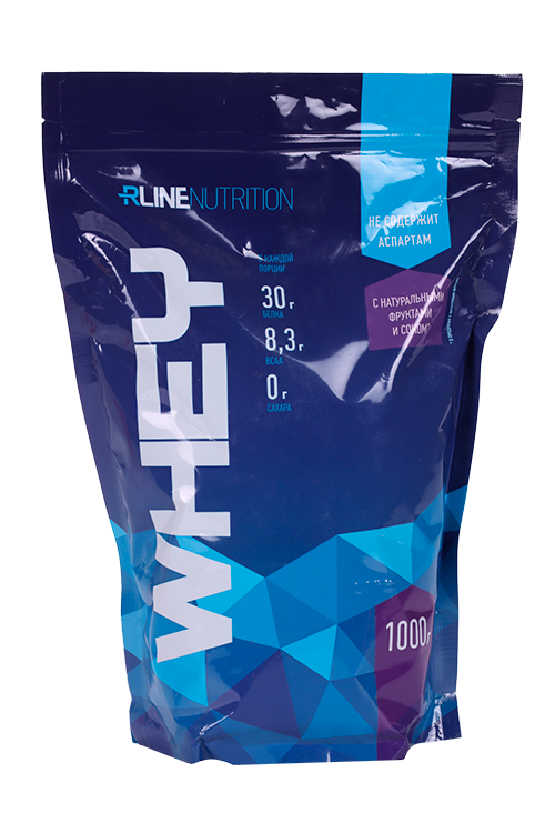 Протеин R-LINE Whey сывороточный Банан, 1 000 г, дой-пак протеин r line light whey 1000 гр