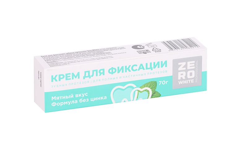 

Крем Zero White Зеро Вайт д/фиксации зубных протезов экстрасильный мятный вкус, 70 г