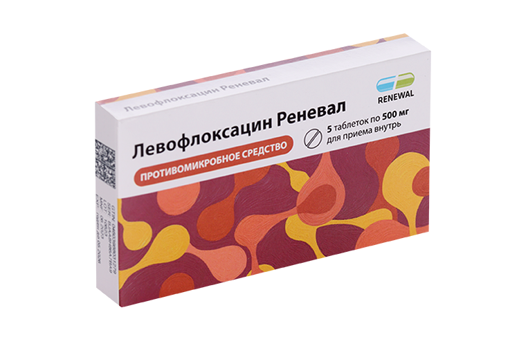

Левофлоксацин Реневал 500 мг, 5 шт, таблетки покрытые пленочной оболочкой