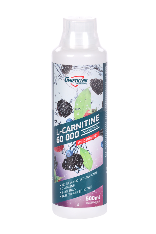 atlecs l carnitine 60000 mg 500 мл клубника L-Carnitine Concentrate 60000 вкус Лесные ягоды, 500 мл, GENETICLAB