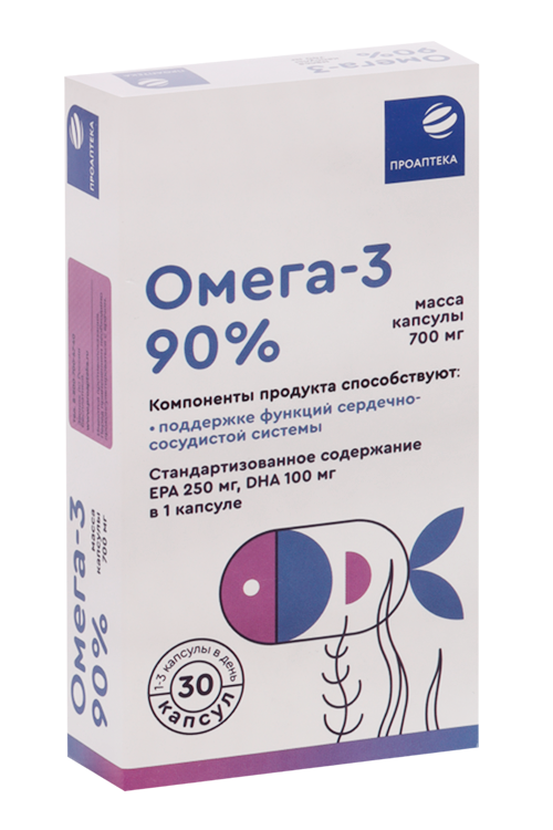 

Омега-3 90% Проаптека, 700 мг, 30 шт