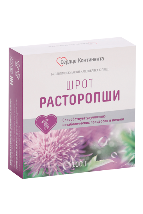 Расторопши шрот Сердце Континента, 100 г, порошок