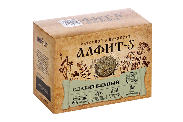 

Алфит-5 Слабительный, 2 г, 60 шт, БАД