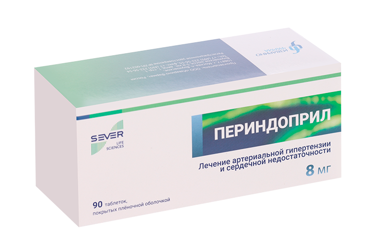 

Периндоприл 8 мг, 90 шт, таблетки покрытые пленочной оболочкой