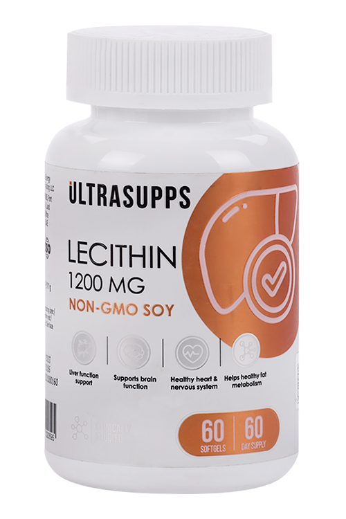 

Лецитин ULTRASUPPS, 1 200 мг, 60 шт, капсулы