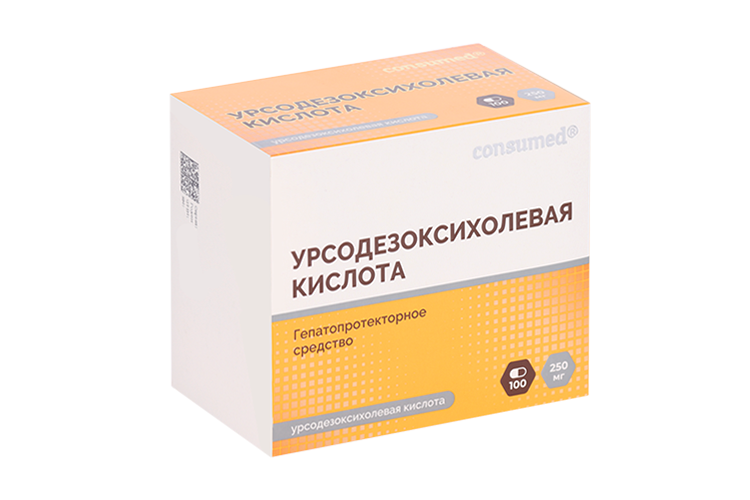 

Урсодезоксихолевая кислота 250 мг, 100 шт, капсулы