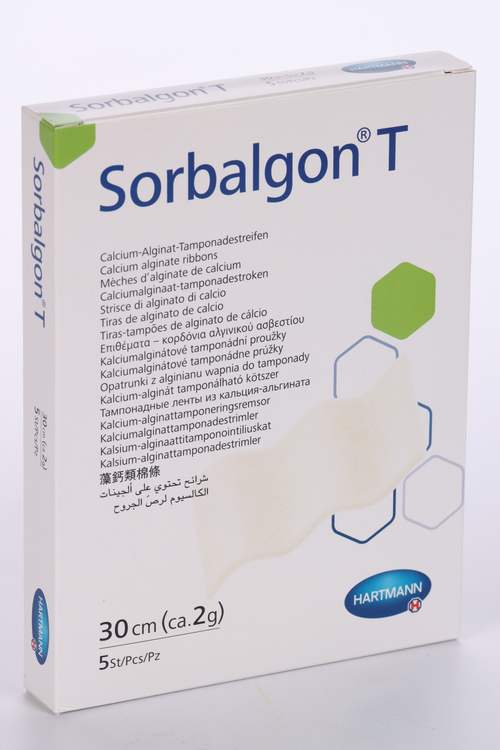 Сорбалгон Т тампонадные ленты из волокон кальция-альгината 2г/30 см, 5 шт