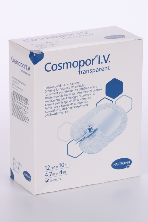 Повязка Cosmopor I.V. Transparent пластырного типа стерил д/фикс канюль 12х10 см, 50 шт