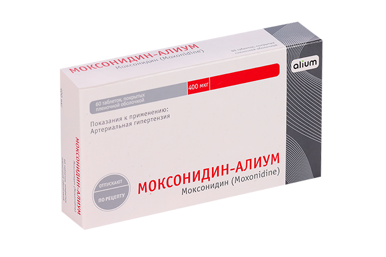 

Моксонидин-Алиум 400 мкг, 60 шт, таблетки покрытые пленочной оболочкой