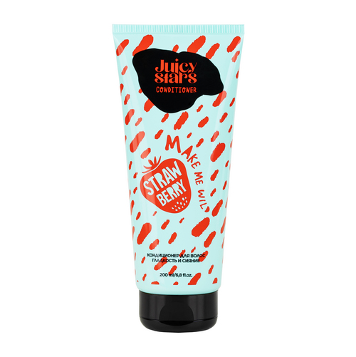 Кондиционер для волос Juicy Stars гладкость и сияние КРЫШЕСНОСНАЯ ЗЕМЛЯНИКА, 200мл.