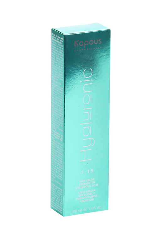 

Крем-краска Kapous Professional Hyaluronic Acid д/волос 10.02 платин блонд прозр фиолет 100 мл