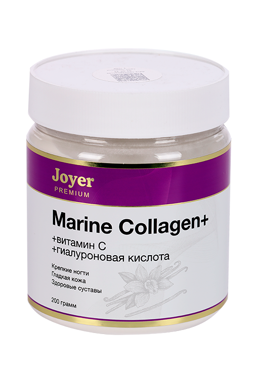 

Коллаген морской + гиалуроновая к-та + вит С Joyer premium со вкусом Ванили, 200 г, порошок