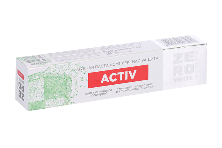 З/паста ZeroWhite Activ комплексная защита, 100 г