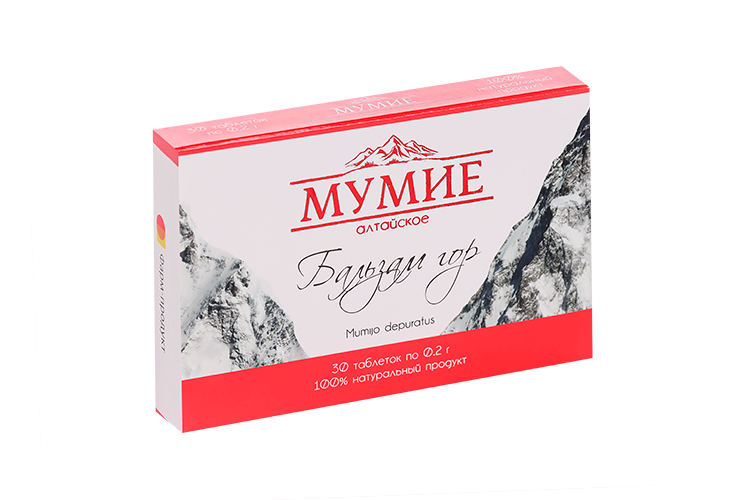 

Мумие Алтайское Бальзам гор Mumijo Depuratus, 0,2 г, 30 шт, таблетки