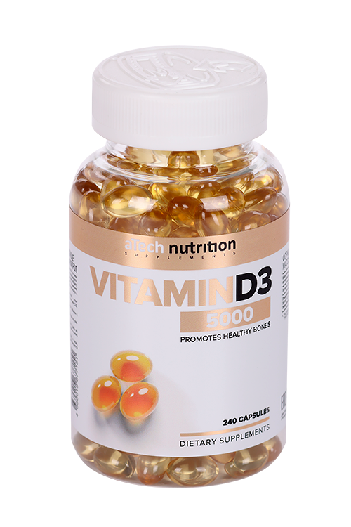 Витамин Д3 Vitamin D3 холекальциферол aTech Nutrition, 700 мг, 240 шт, капсулы желатиновые мягкие