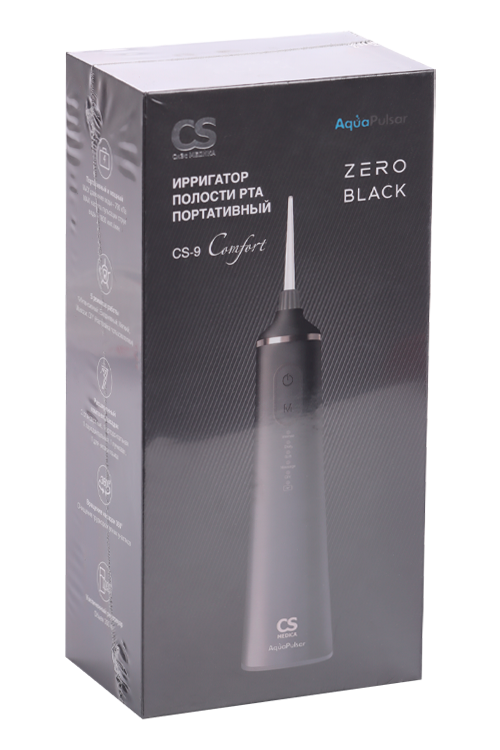 

Ирригатор полости рта CS Medica AquaPulsar CS-9 Comfort портативный ZERO BLACK