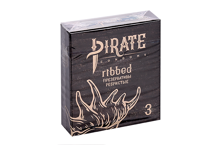 Презервативы Пират ребристые, 3 шт