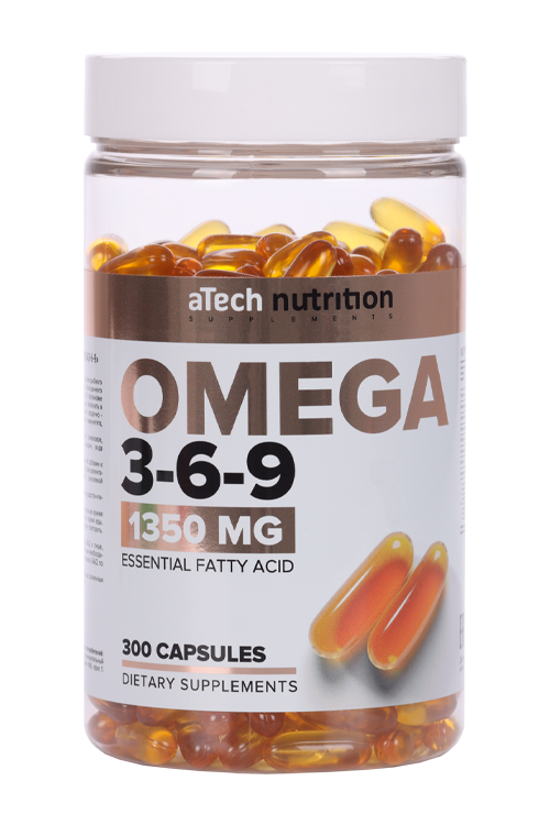 

Омега 3-6-9 aTech Nutrition, 1 350 мг, 300 шт, капсулы