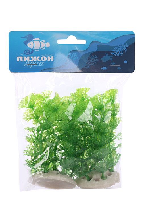 

Растение Пижон Аква искусственное аквариумное кустовое, 10 см, зеленый 2 шт
