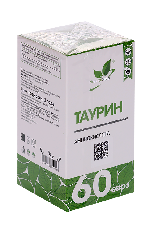 

Таурин 700 мг Naturalsupp, 60 шт, капсулы
