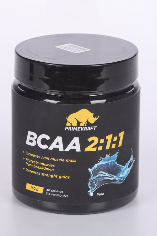 Аминокислоты BCAA 2:1:1 Prime Kraft 30 порций б/вкуса, 150 г аминокислоты bcaa 2 1 1 prime kraft 30 порций зеленое яблоко 150 г