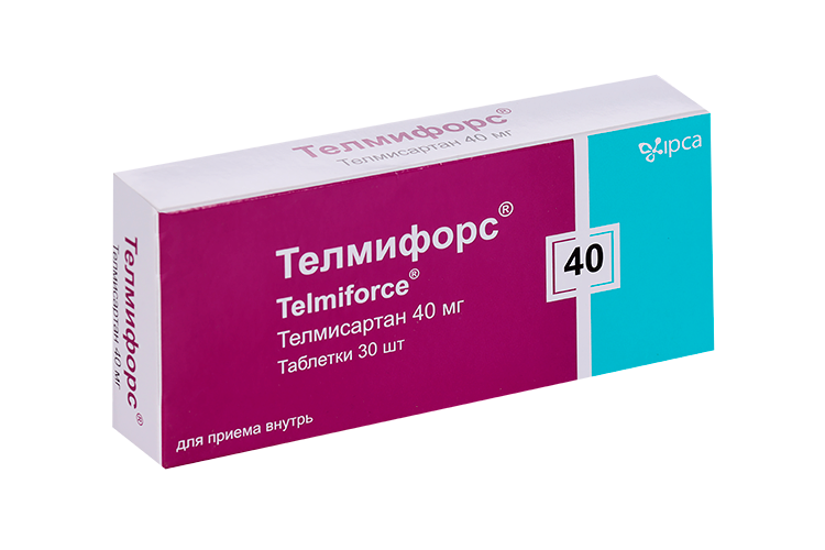 

Телмифорс 40 мг, 30 шт, таблетки