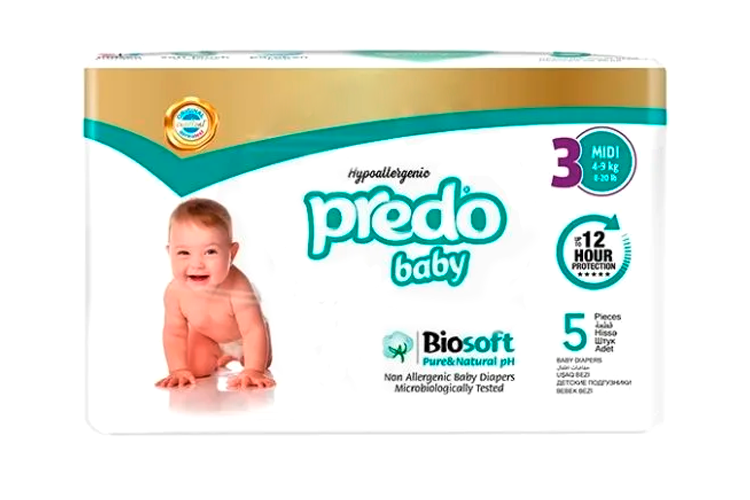 

Подгузники PREDO Baby №6 (15+кг), 5 шт