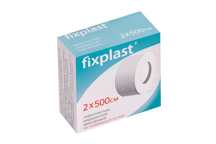 Лейкопластырь Fixplast мед фиксир полимер основа инд/уп 2х500 см