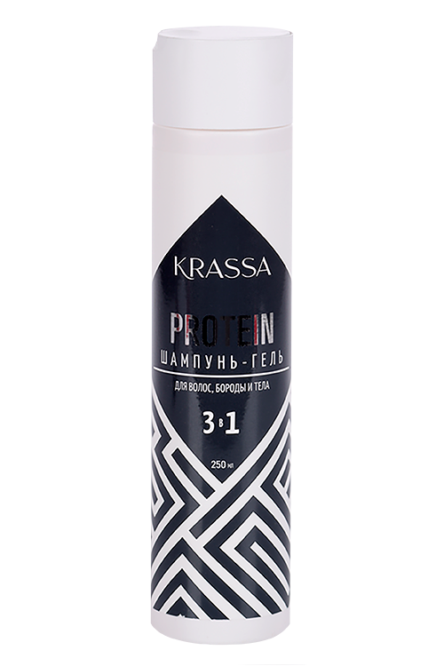 Шампунь-гель Krassa Professional Protein 3в1 д/мужчин, 250 мл