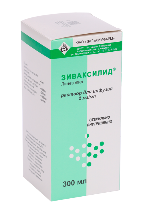 

Зиваксилид 2 мг/мл, 300 мл, раствор для инфузий