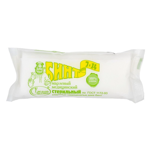 

Бинт Емельян Савостинъ мед стер неткан матер с неосып краями 7х14 см