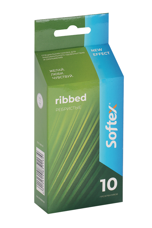Презервативы Softex Ribbed ребристые, 10 шт